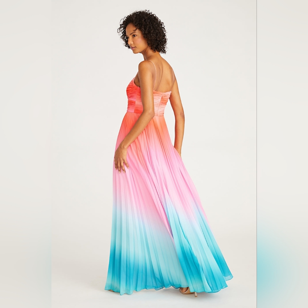 Amur Ombre Emmett Pleated Gown Dress - Picture 3 of 3